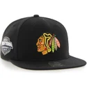 47-brand-flat-brim-chicago-blackhawks-nhl-captain-black-snapback-cap