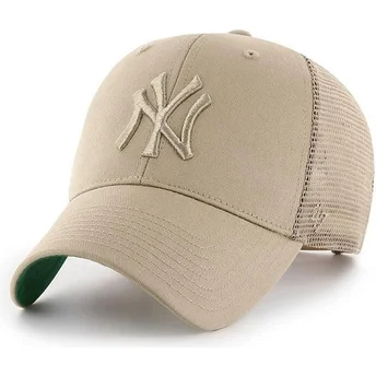Καπέλα καμπύλη μπεζ snapback από New York Yankees MLB από 47 Brand