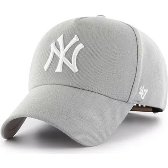 47 Brand Curved Brim New York Yankees MLB MVP Grey Snapback Cap