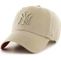 47-brand-curved-brim-beige-logo-new-york-yankees-mlb-clean-up-beige-cap