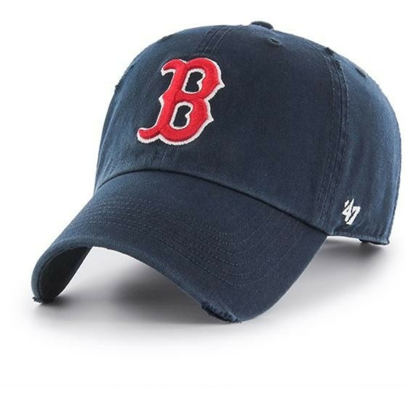 47-brand-curved-brim-boston-red-sox-ridge-mlb-clean-up-ridge-navy-blue-cap