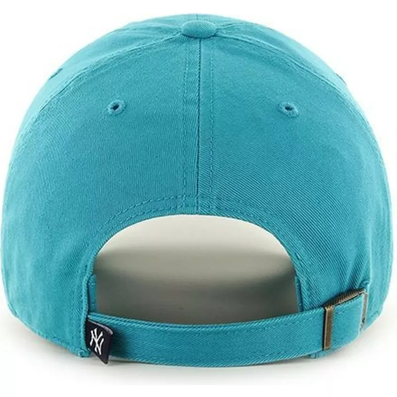 47-brand-curved-brim-new-york-yankees-mlb-clean-up-blue-green-snapback-cap