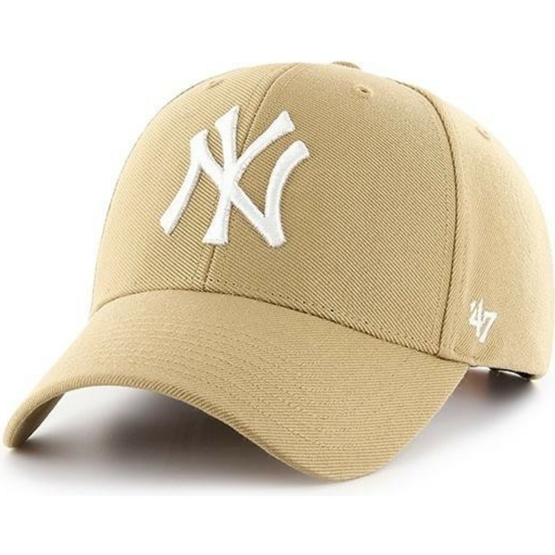 47-brand-curved-brim-new-york-yankees-mlb-mvp-old-gold-yellow-snapback-cap