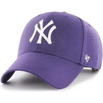 Καπέλα καμπύλη βιολετί snapback από New York Yankees MLB από 47 Brand