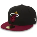 new-era-flat-brim-59fifty-essential-miami-heat-nba-black-fitted-cap