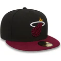 new-era-flat-brim-59fifty-essential-miami-heat-nba-black-fitted-cap