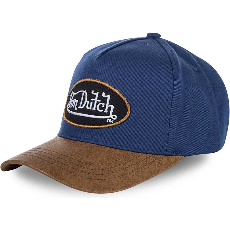 von-dutch-curved-brim-chuck-blue-and-brown-adjustable-cap