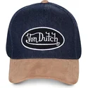 von-dutch-curved-brim-shane-navy-blue-and-brown-adjustable-cap