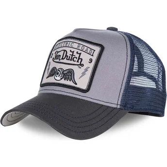 Καπέλα καμπύλη γκρι snapback SQUARE3B από Von Dutch