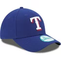 new-era-curved-brim-9forty-the-league-texas-rangers-mlb-blue-adjustable-cap
