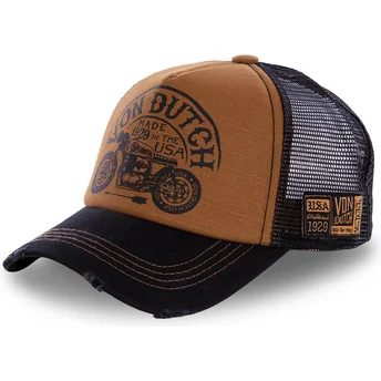 Καπέλα καμπύλη καφέ snapback CREW6 από Von Dutch