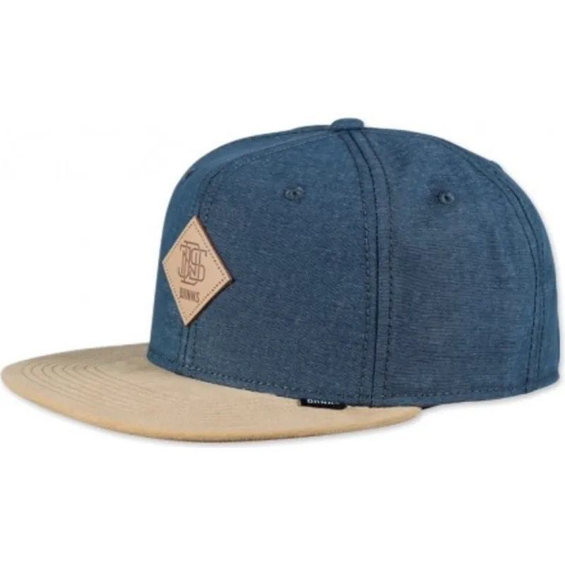 djinns-6-panel-melange-twill-blue-snapback-cap