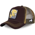 capslab-tweety-tit1-looney-tunes-brown-trucker-hat
