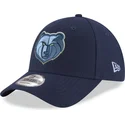 new-era-curved-brim-9forty-the-league-memphis-grizzlies-nba-blue-adjustable-cap