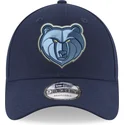 new-era-curved-brim-9forty-the-league-memphis-grizzlies-nba-blue-adjustable-cap