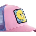 capslab-tweety-twe1-looney-tunes-pink-and-blue-trucker-hat