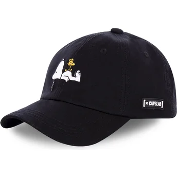 Καπέλα καμπύλη μαύρο snapback DOG Snoopy και Emilio Φιστίκια από Capslab