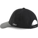 capslab-curved-brim-king-nikochan-nik1-dr-slump-black-and-grey-snapback-cap