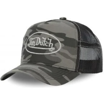 Καπέλα καμπύλη καμουφλάζ snapback CAM SIL από Von Dutch