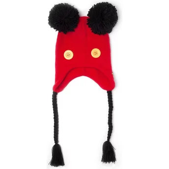 Difuzed Mickey Mouse Disney Red and Black Sherpa Beanie