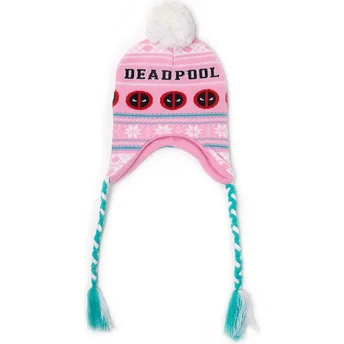 Difuzed Deadpool Marvel Comics Pink and Blue Sherpa Beanie