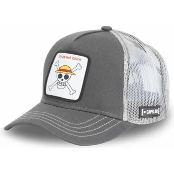 Καπέλα καμπύλη γκρι snapback SKU1 Straw Hat Pirates One Piece από Capslab