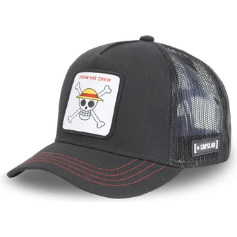 Καπέλα καμπύλη μαύρο snapback SKU2 Straw Hat Pirates One Piece από Capslab