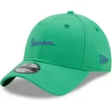new-era-curved-brim-9forty-essential-vespa-piaggio-green-adjustable-cap