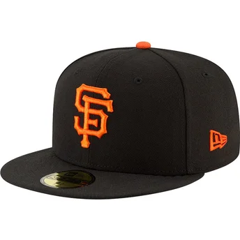 Καπέλα επίπεδη μαύρο προσαρμοσμένο 59FIFTY AC Perf από San Francisco Giants MLB από New Era