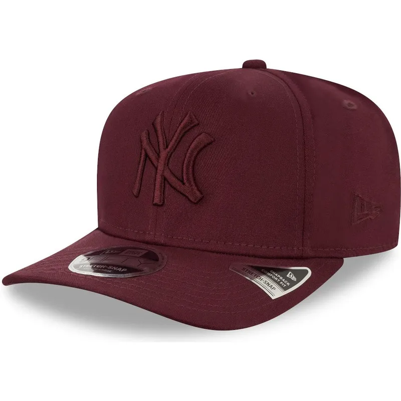 curva-snapback-granate-granate-9fifty-stretch-snap-new-york-yankees-mlb-new-era