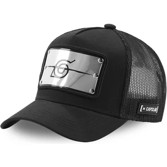 Καπέλα καμπύλη μαύρο snapback BAN Konoha Naruto από Capslab