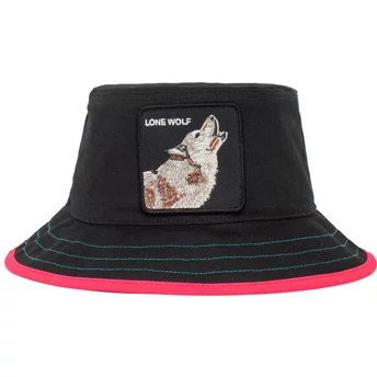 Goorin Bros. Lone Wolf Costa Lobo The Farm Black and Pink Bucket Hat
