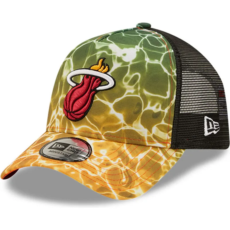 curva-snapback-a-frame-summer-city-miami-heat-nba-new-era