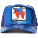 curva-snapback-pez-luchador-siam-fighter-blue-light-metallic-the-farm-the-farm-goorin-bros