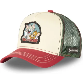 Καπέλα καμπύλη μπεζ snapback TJ2 Τομ και Τζέρι Looney Tunes από Capslab