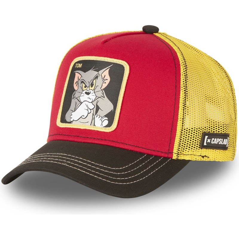 capslab-tom-to4-looney-tunes-red-yellow-and-black-trucker-hat