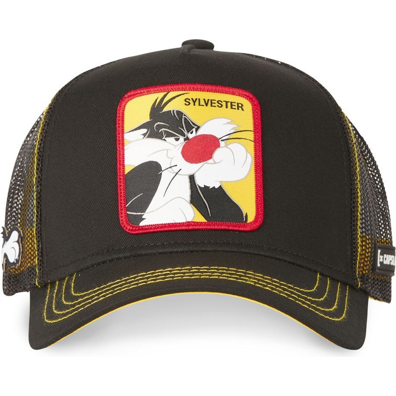 capslab-sylvester-sy1-looney-tunes-black-trucker-hat