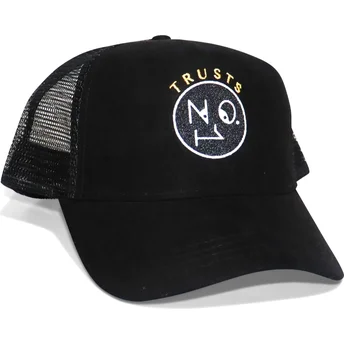 Καπέλα καμπύλη μαύρο snapback Trusts No.1 Suede Black Gold από The No.1 Face