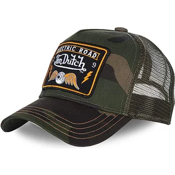 Καπέλα καμπύλη καμουφλάζ snapback SQUARE4 από Von Dutch
