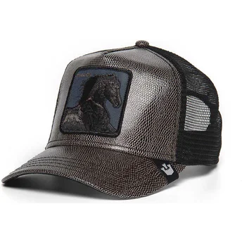 Καπέλα καμπύλη μαύρο snapback Black Horse The Farm Goorin Bros.