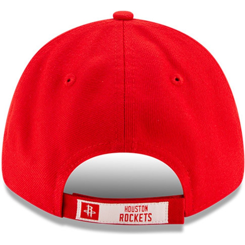 new-era-curved-brim-9forty-the-league-houston-rockets-nba-red-adjustable-cap