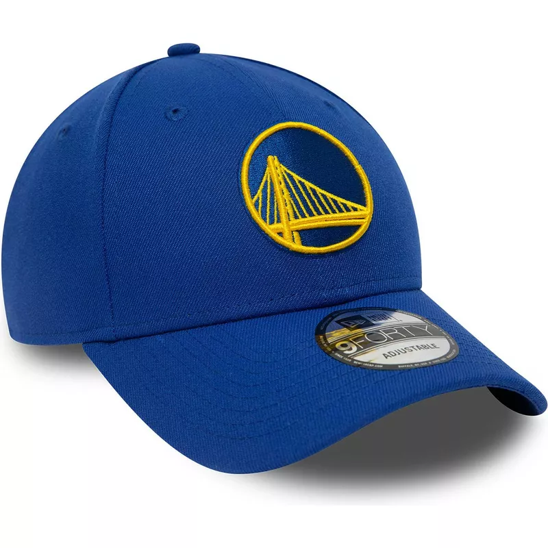 new-era-curved-brim-9forty-the-league-golden-state-warriors-nba-blue-adjustable-cap