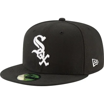 Καπέλα επίπεδη μαύρο προσαρμοσμένο 59FIFTY Authentic On Field Game από Chicago White Sox MLB από New Era