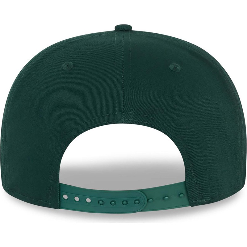 new-era-flat-brim-9fifty-essential-oakland-athletics-mlb-green-and-yellow-snapback-cap