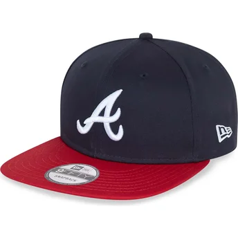 Καπέλα επίπεδη ναυτικό μπλε snapback 9FIFTY Essential από Atlanta Braves MLB από New Era