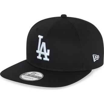 New Era Flat Brim 9FIFTY Essential Los Angeles Dodgers MLB Black Snapback Cap