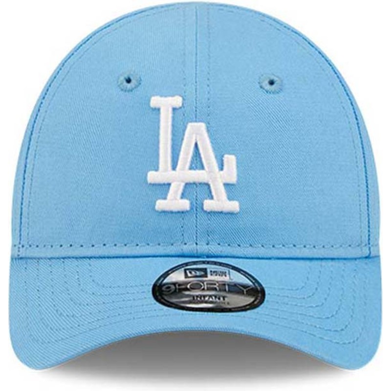 new-era-curved-brim-toddler-9forty-league-essential-los-angeles-dodgers-mlb-light-blue-adjustable-cap