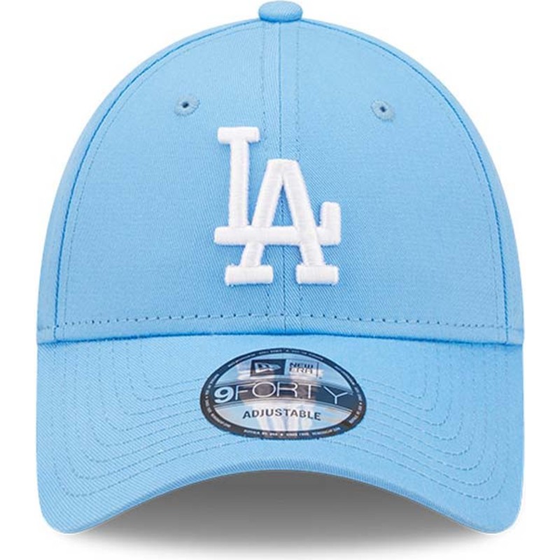 new-era-curved-brim-9forty-league-essential-los-angeles-dodgers-mlb-blue-adjustable-cap