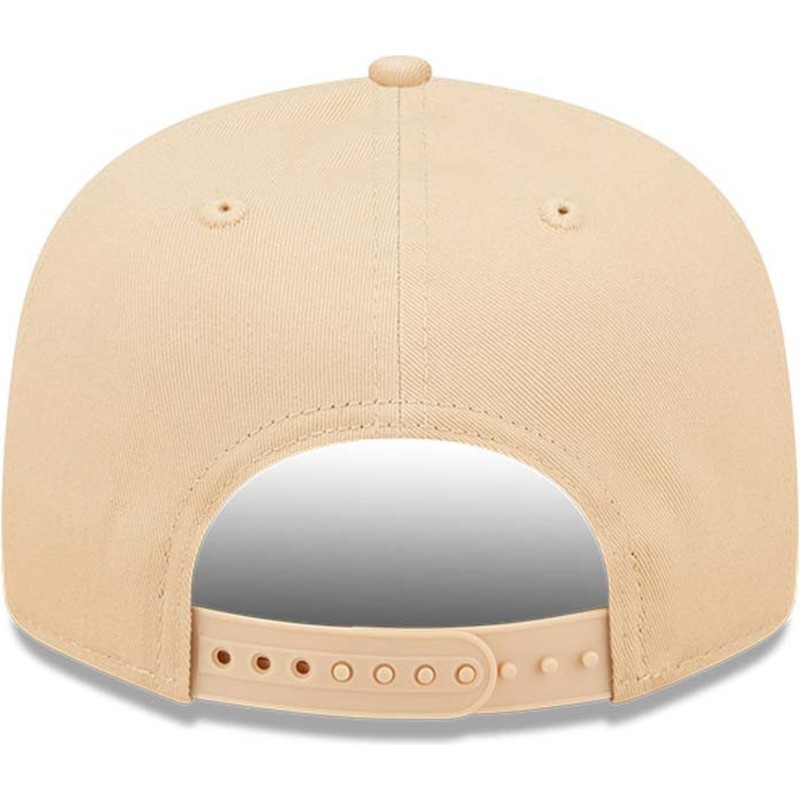 new-era-flat-brim-9fifty-league-essential-new-york-yankees-mlb-beige-snapback-cap