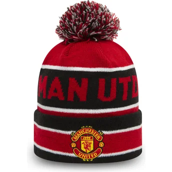 Σκούφοι πομ πομ κόκκινο Cuff Jake από Manchester United Football Club Premier League από New Era